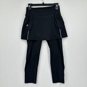 Athleta Skirted‎ Leggings Womens XS Black Activewear Gym Running Hiking Athletic